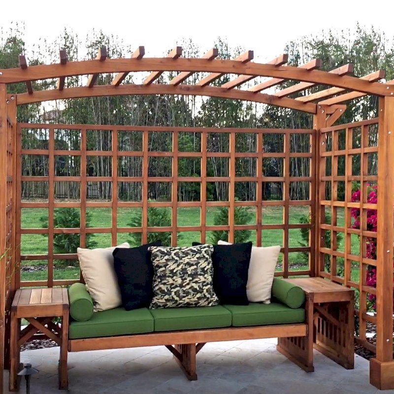 Garden Arbor Bench Forever Redwood